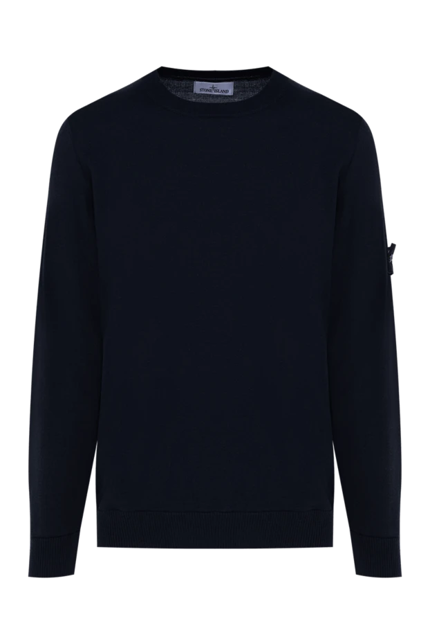 Stone Island man men's blue long sleeve wool jumper купить с ценами и фото 177922 - photo 1