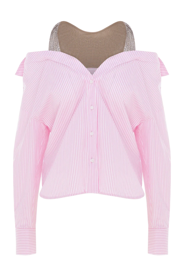 Giuseppe Di Morabito woman women's pink cotton blouse купить с ценами и фото 177945 - photo 1