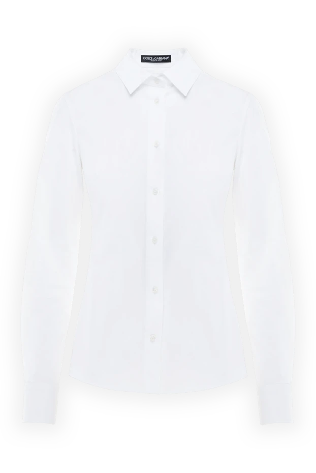 Dolce & Gabbana woman women's white cotton and elastane blouse купить с ценами и фото 177954 - photo 1