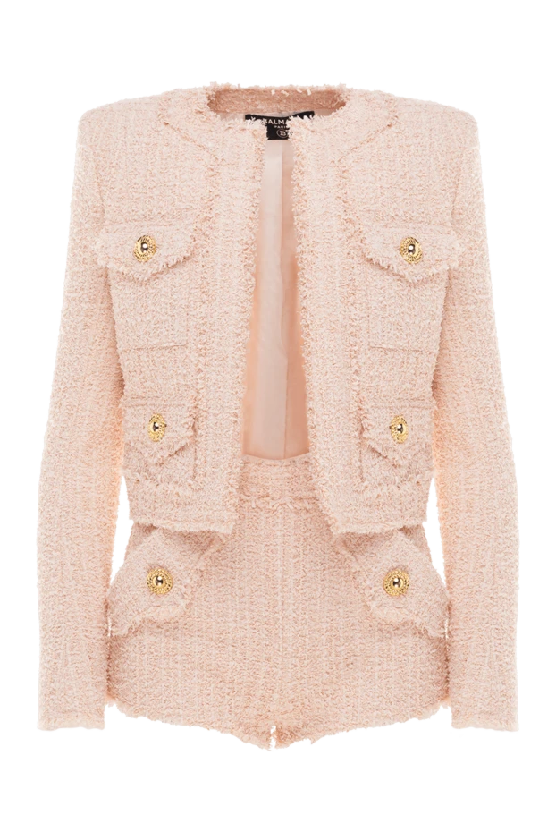 Balmain woman women's pink suit with shorts купить с ценами и фото 177975 - photo 1