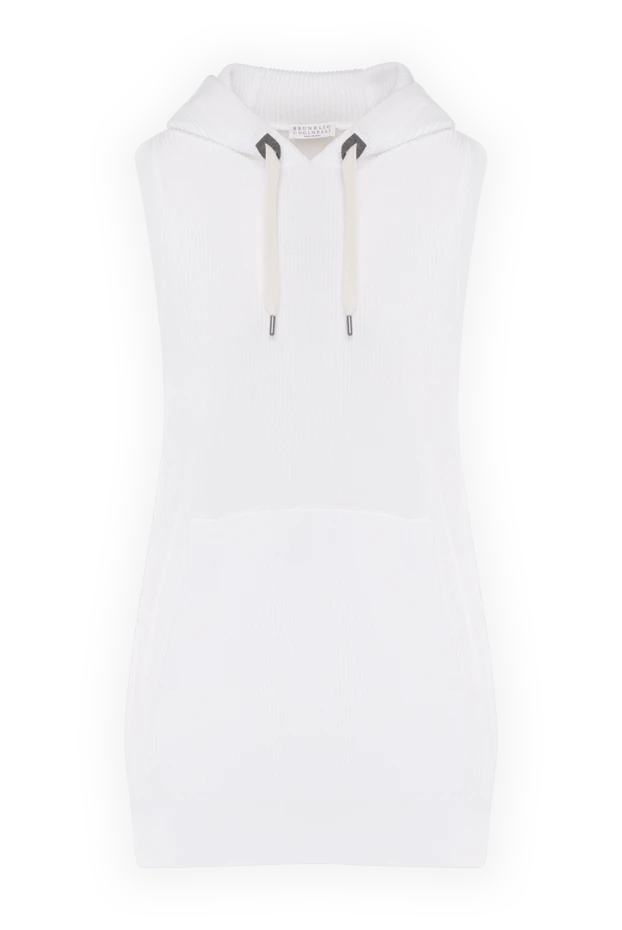 Әйелдерге арналған ақ мақта жилет - фото 1