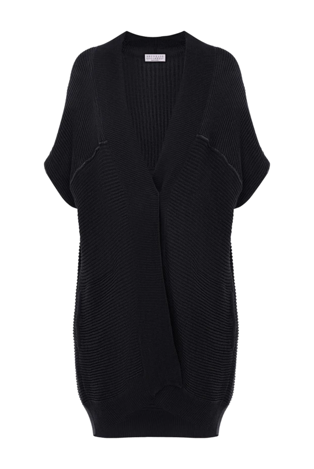 Blue cotton cardigan for women - photo 1