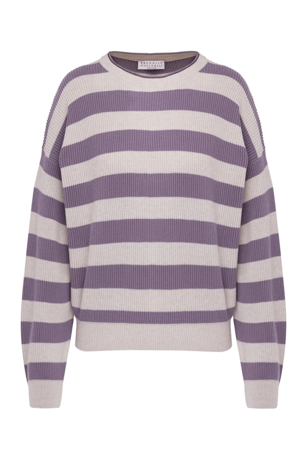 Джемпер из хлопка женский фиолетовый - фото 1