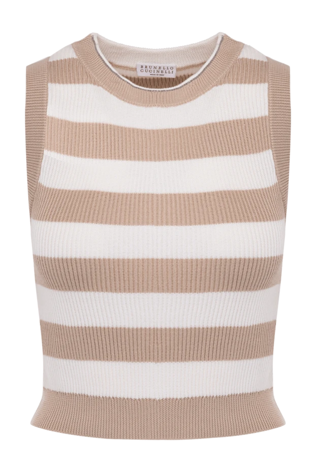 Әйелдерге арналған мақтадан жасалған бежевый көйлек - фото 1