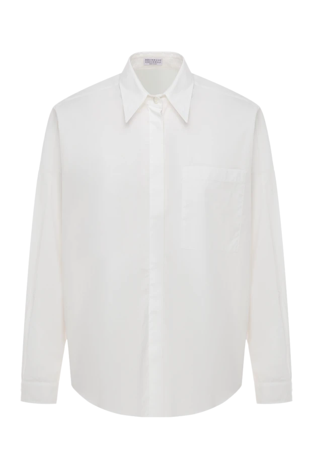 Women's cotton shirt white - photo 1