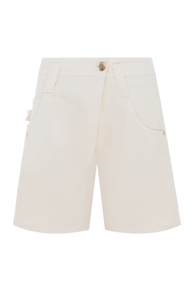 Denim shorts made of cotton and elastane for women white - photo 1
