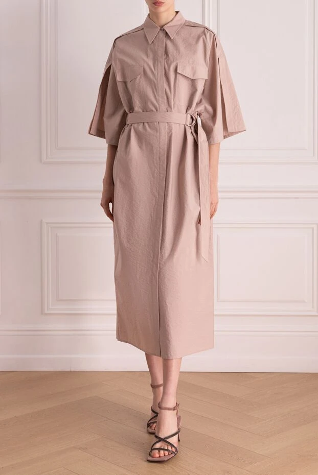 Brunello Cucinelli cotton shirt dress with a belt and patch pockets
 178020 - photo 2