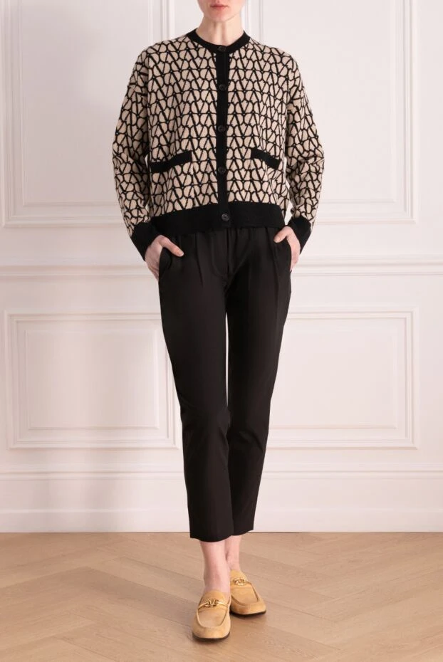 Brunello Cucinelli черные женские брюки облегающего кроя с защипами 178029 - фото 2