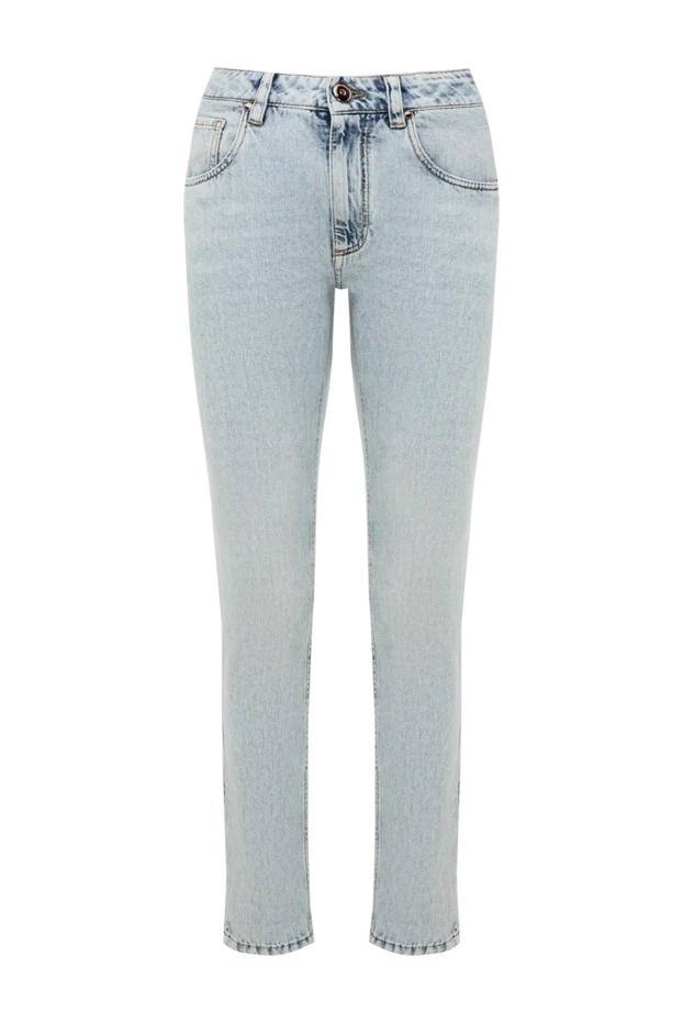 Джинсы из хлопкового денима светло-голубого цвета с эффектом варки
- фото 1