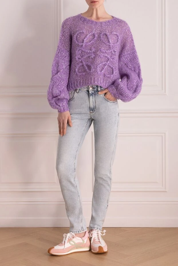 Loewe woman women's jumper purple купить с ценами и фото 178032 - photo 2