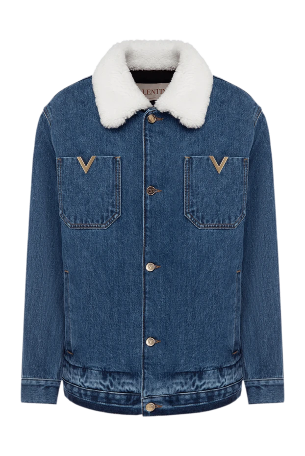 Valentino woman women's cotton denim jacket blue купить с ценами и фото 178043 - photo 1