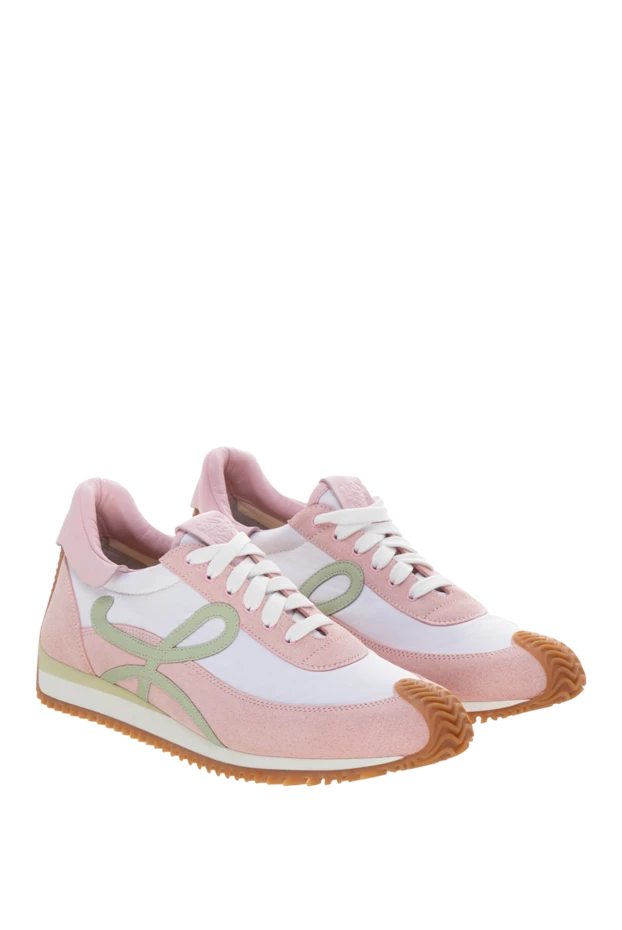 Santoni woman pink suede sneakers for women 174312 - photo 3