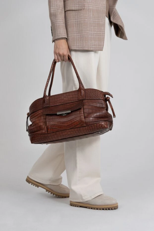 Loro Piana жүнмен безендірілген әйелдер бежевый нубуктан жасалған макастар 178050 - фото 2