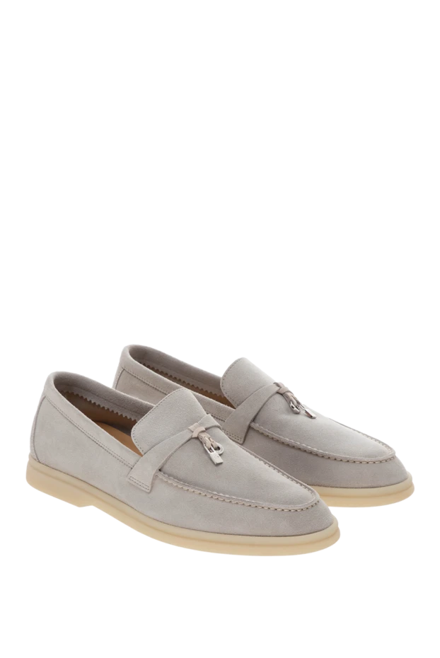 Loro Piana әйелдерге арналған сұр күдері лоферлері 178052 - фото 3