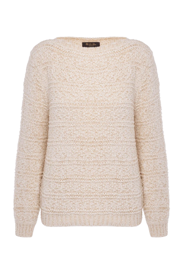 Loro Piana woman silk and cotton jumper for women, beige купить с ценами и фото 178061 - photo 1