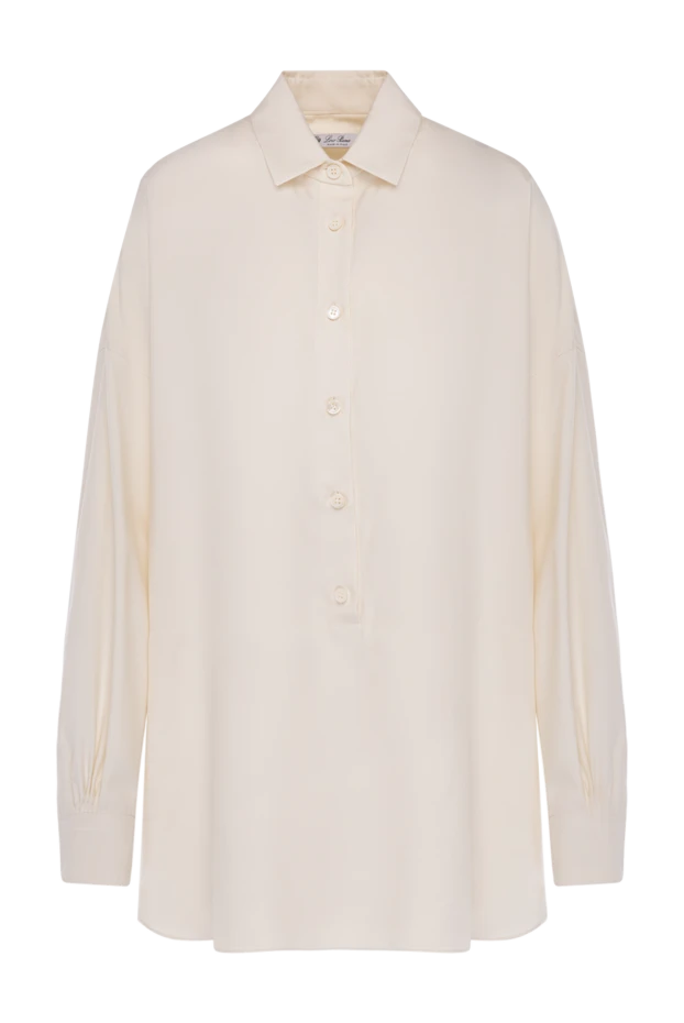 Loro Piana woman women's white silk blouse купить с ценами и фото 178067 - photo 1