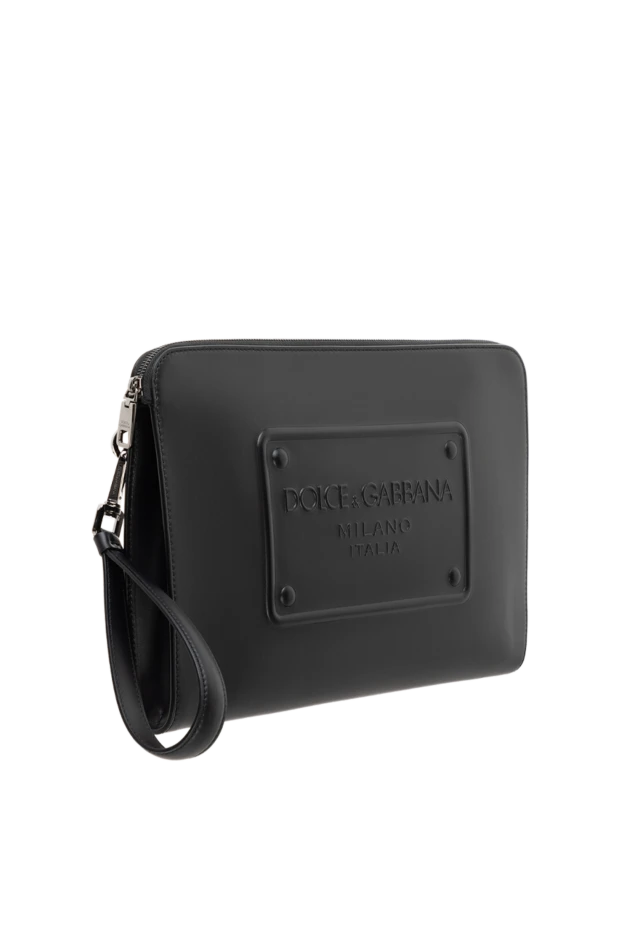 Dolce & Gabbana папка из телячьей кожи мужской черный 178076 - фото 3