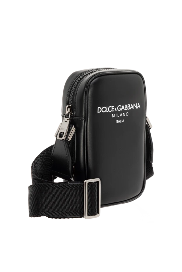 Dolce & Gabbana компактная сумка кросс боди из черной кожи мужская 178077 - фото 3
