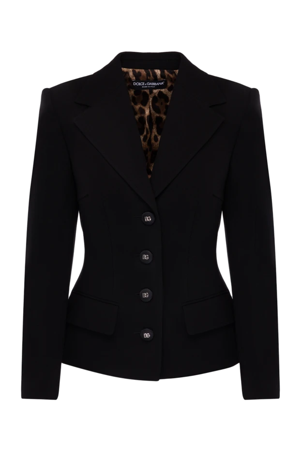 Dolce & Gabbana woman women's black wool and elastane jacket купить с ценами и фото 178082 - photo 1