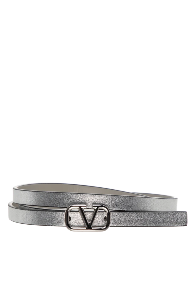 Valentino woman genuine leather belt for women, gray купить с ценами и фото 178096 - photo 1