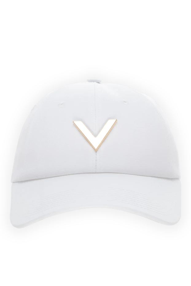 Valentino woman women's white cotton and elastane cap купить с ценами и фото 178098 - photo 1