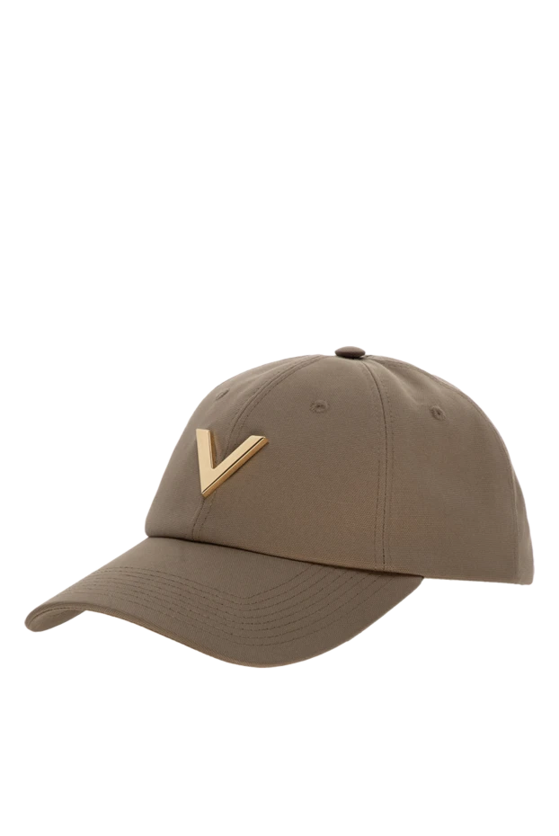 Valentino кепка из хлопка и эластана бежевая женская 178099 - фото 3