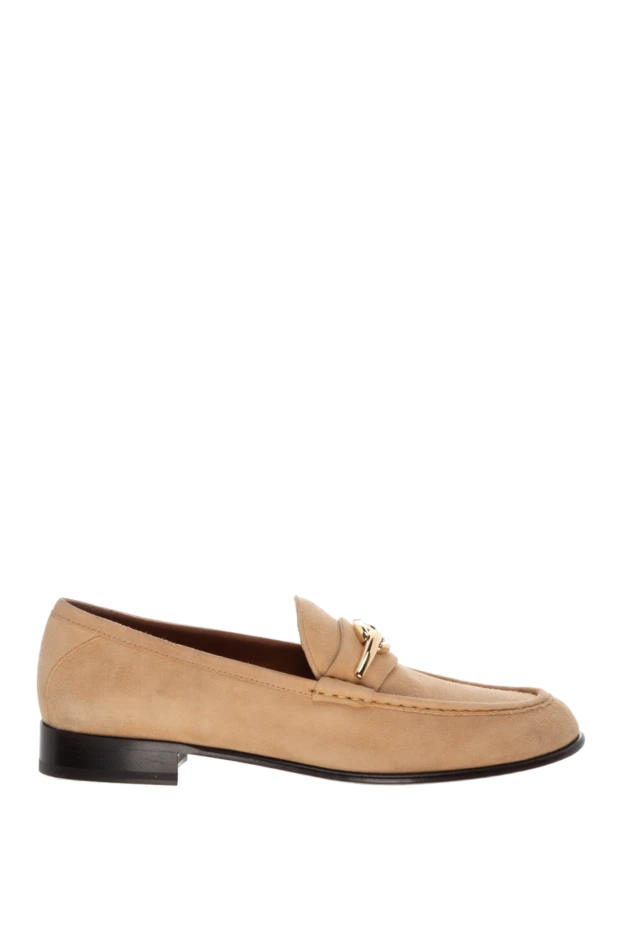 Valentino woman women's beige suede moccasins купить с ценами и фото 178105 - photo 1