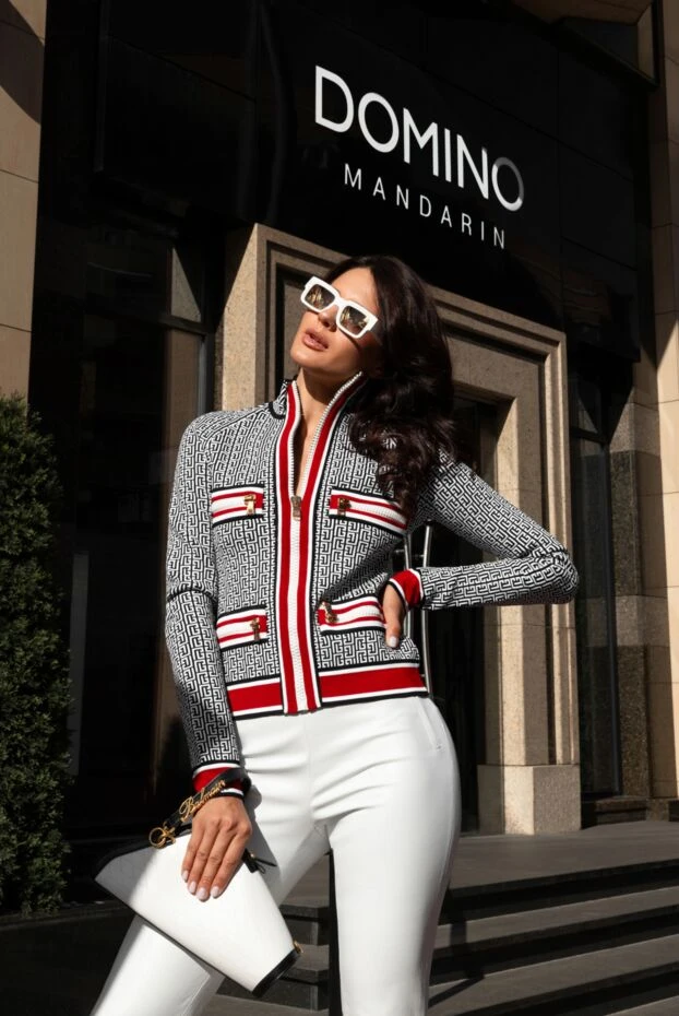 Max&Moi брюки из натуральной кожи женские белые 178152 - фото 2