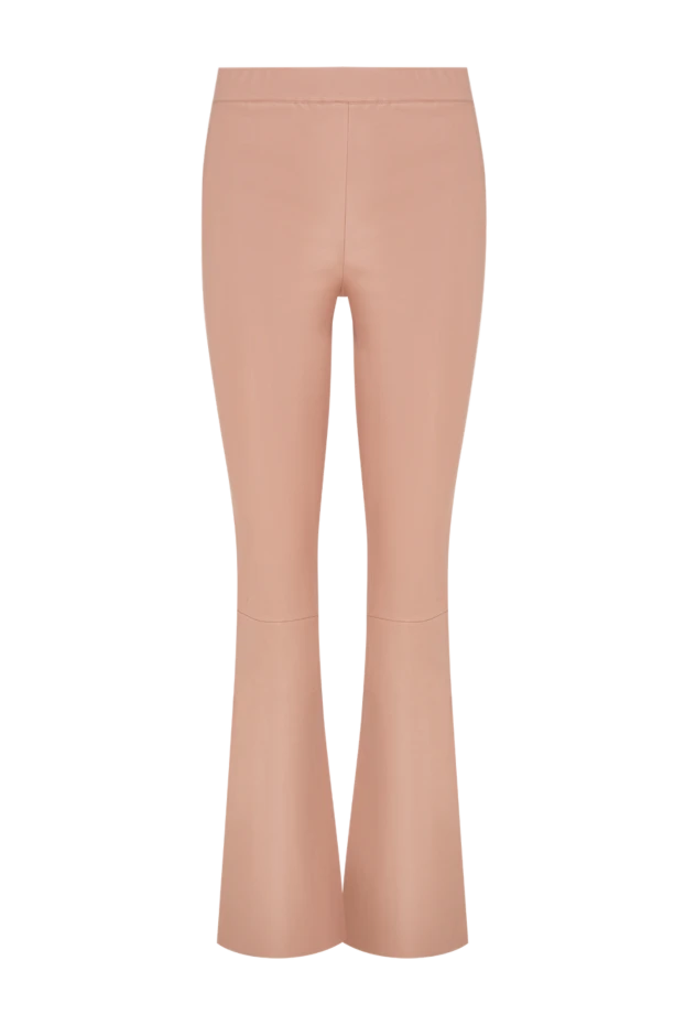 Max&Moi woman women's pink genuine leather trousers купить с ценами и фото 178153 - photo 1