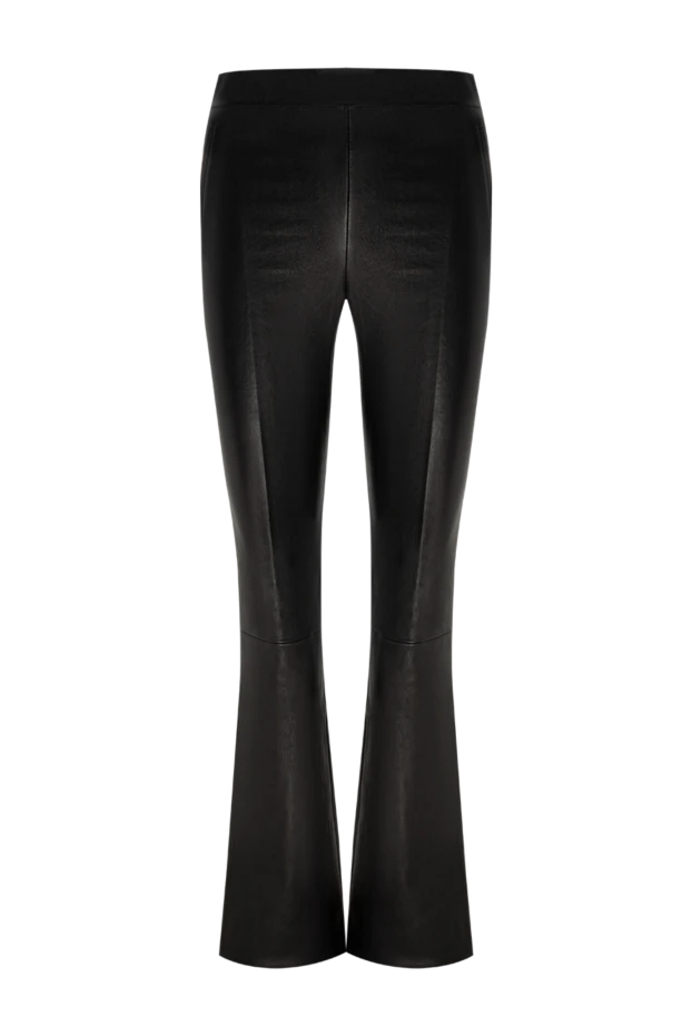 Max&Moi woman women's black genuine leather trousers купить с ценами и фото 178154 - photo 1