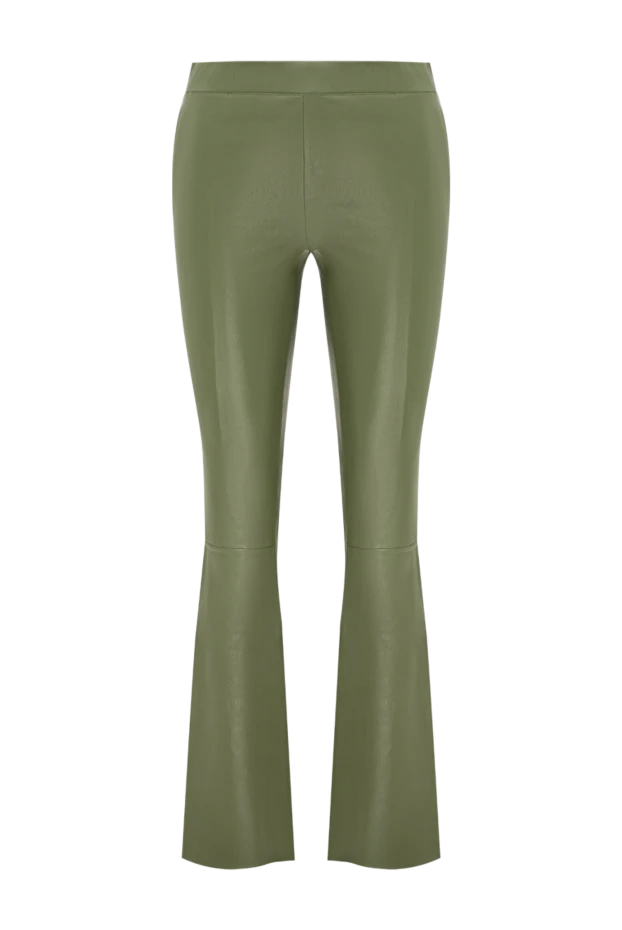 Max&Moi woman women's genuine leather trousers green купить с ценами и фото 178155 - photo 1