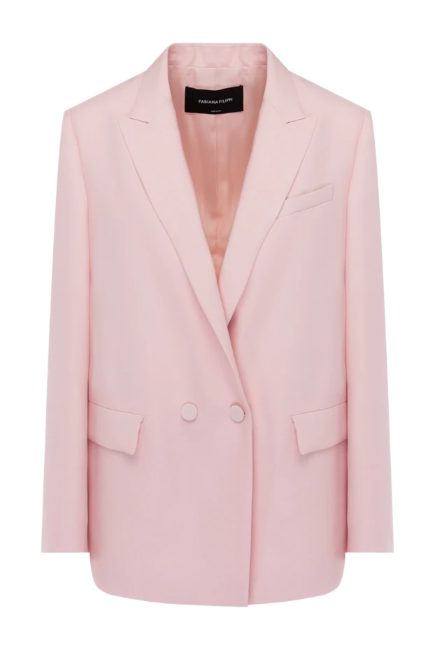 Fabiana Filippi woman women's pink wool and silk jacket купить с ценами и фото 178159 - photo 1