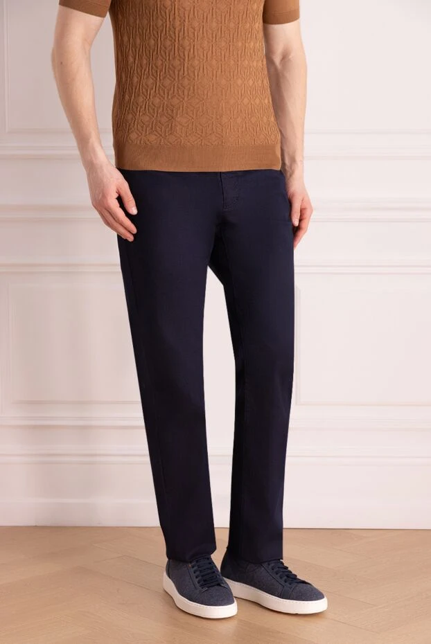 Stefano Ricci брюки мужские синие 178182 - фото 3