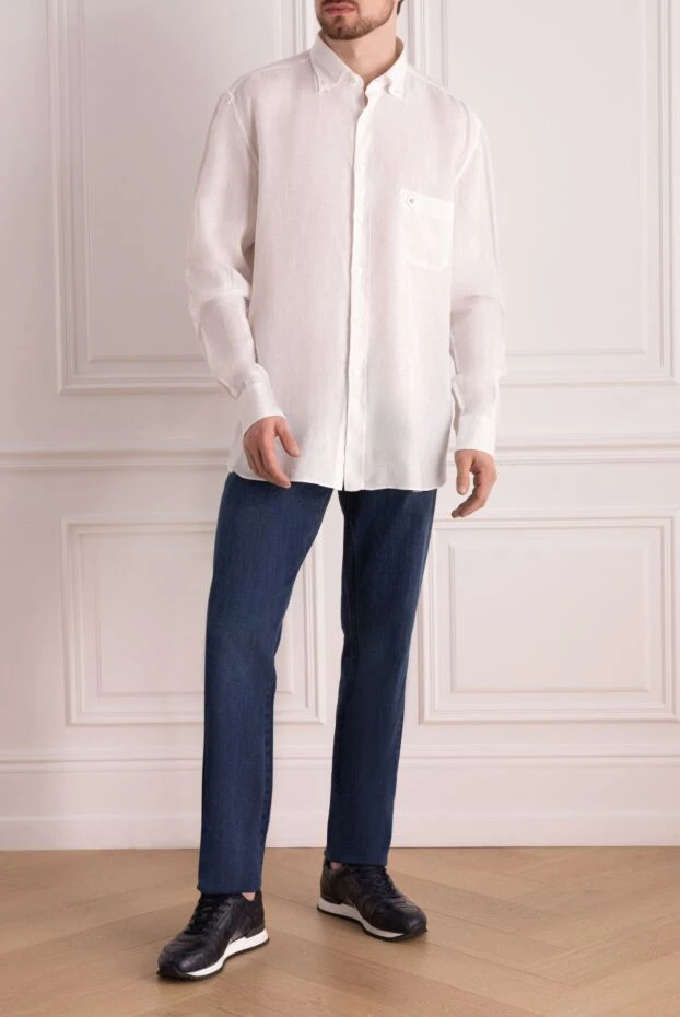 Stefano Ricci linen shirt for men white 178187 - photo 2