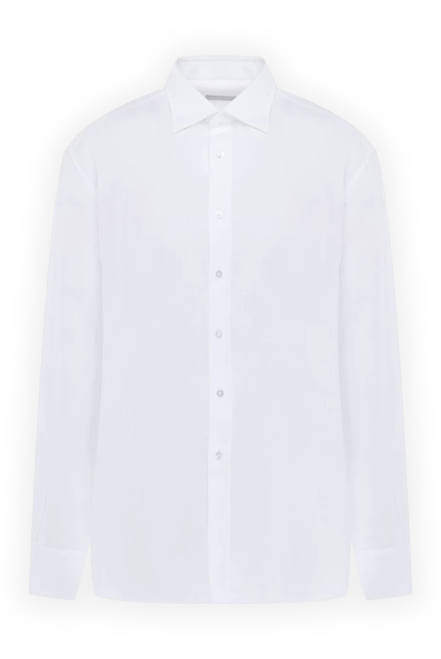 Ерлерге арналған ақ зығыр көйлек - фото 1