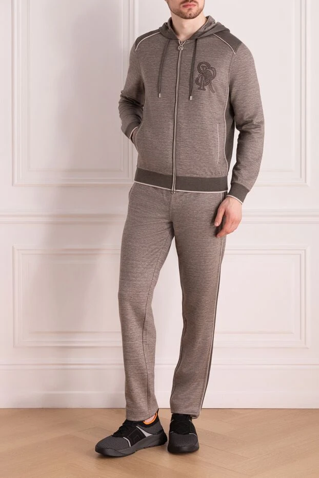 Stefano Ricci прогулочный костюм из шелка и льна мужской коричневый
 178197 - фото 2