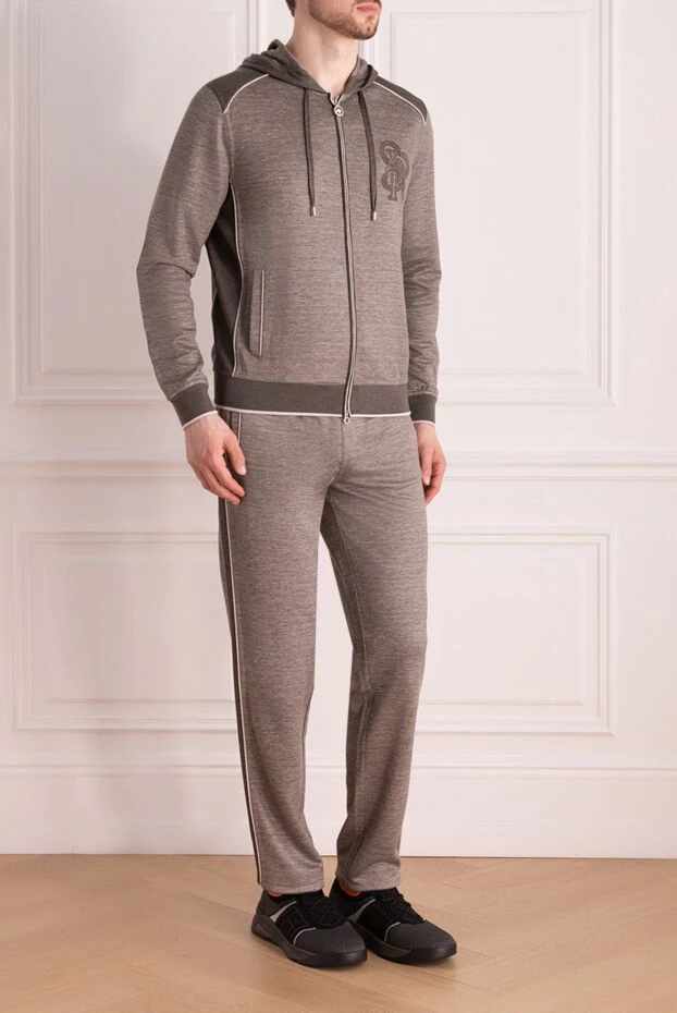 Stefano Ricci прогулочный костюм из шелка и льна мужской коричневый
 178197 - фото 3