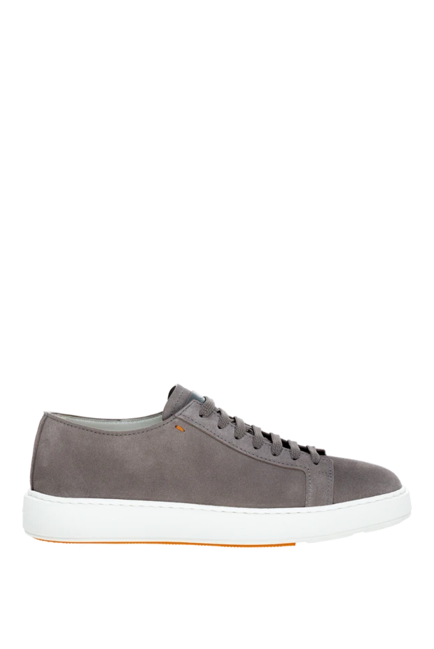 Santoni man men's gray suede sneakers купить с ценами и фото 178211 - photo 1