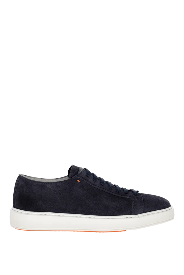 Santoni man blue suede sneakers for men купить с ценами и фото 178212 - photo 1