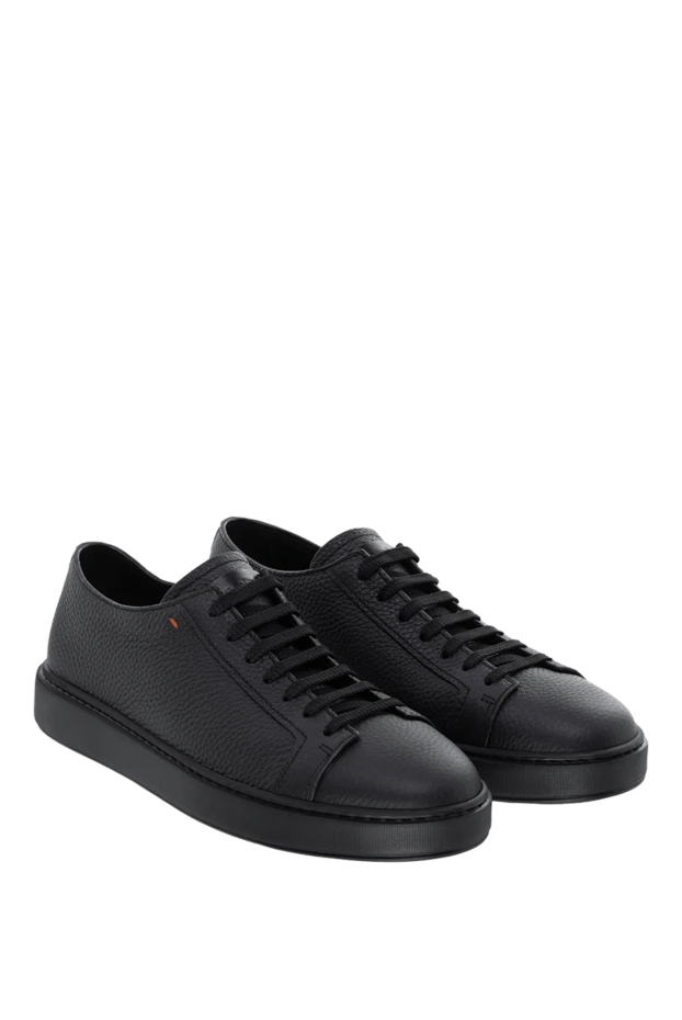 Santoni grained leather sneakers with simple stitching and a matte sole
178213 - photo 3