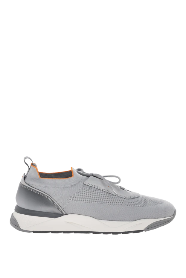 Santoni man gray polyester sneakers for men купить с ценами и фото 178214 - photo 1