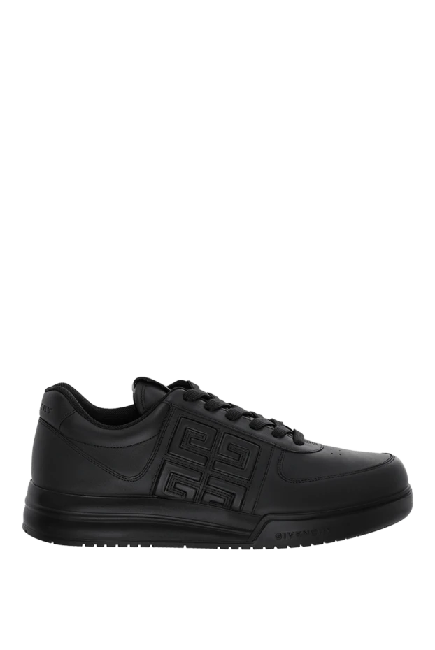 Бүйірінде 3D логотипі бар тегіс былғары кроссовкалар - фото 1