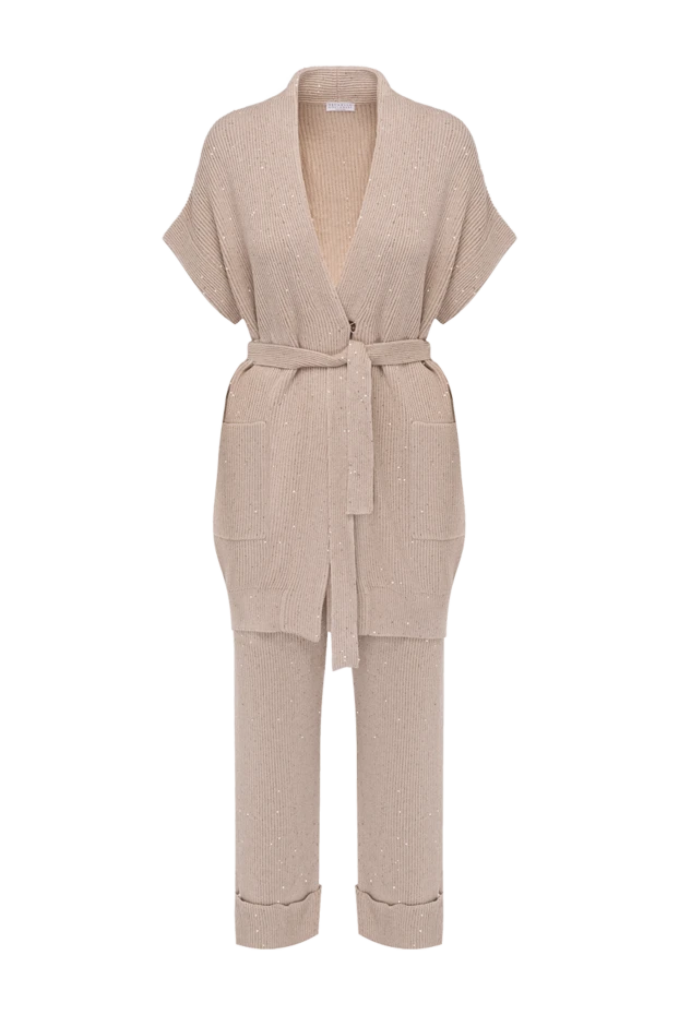 Платье из вязаного трикотажа в рубчик с карманами
- фото 1