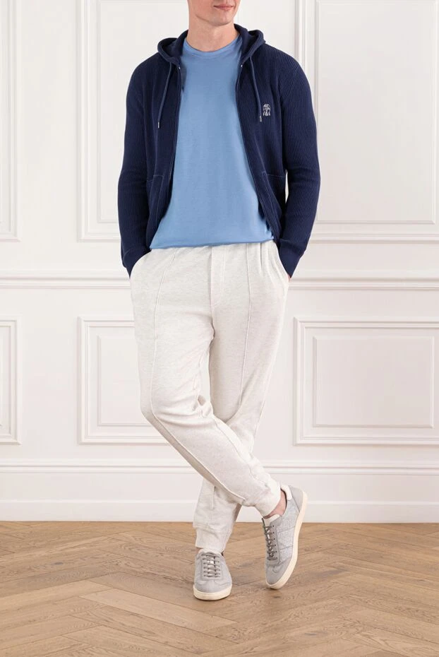 Brunello Cucinelli жеңіл мақтадан тігілген, белдік белбеуі бар 178236 - фото 2