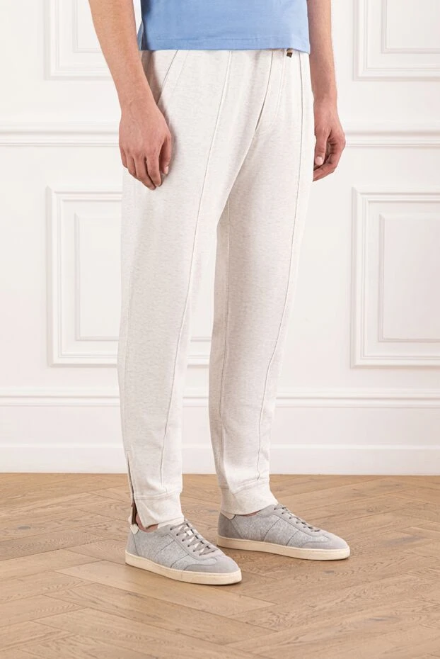 Brunello Cucinelli жеңіл мақтадан тігілген, белдік белбеуі бар 178236 - фото 3