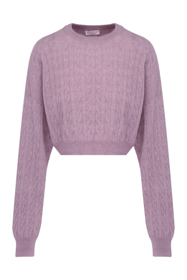 Cotton and alpaca sweater for women pink - photo 1