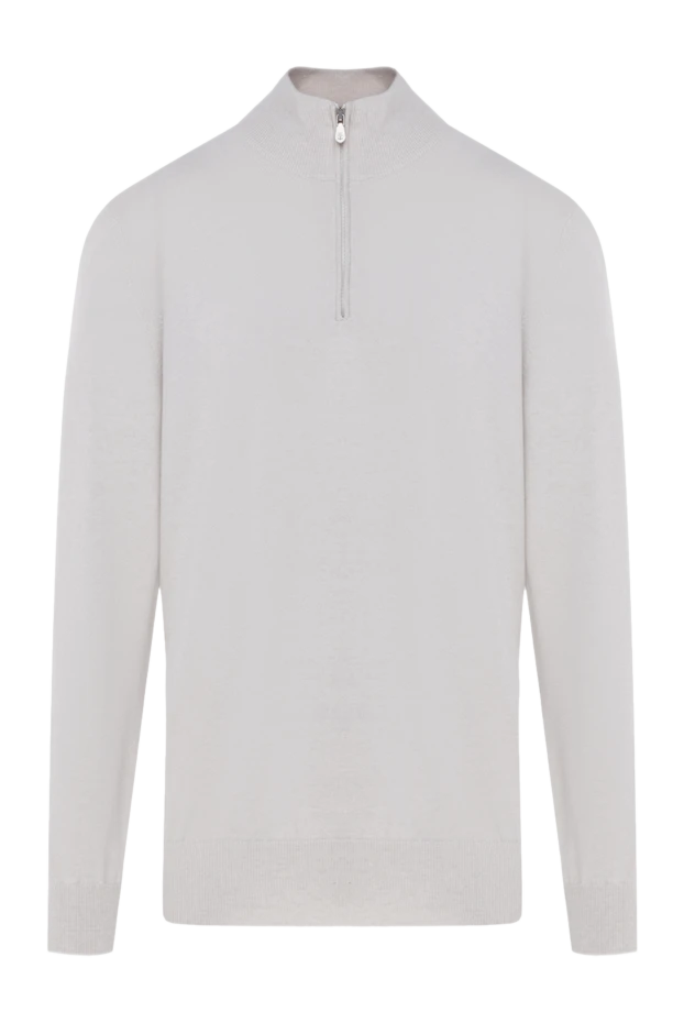 Cashmere tee for men in white - photo 1