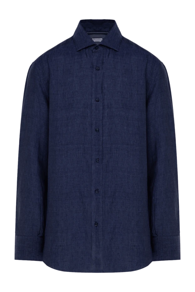 Linen shirt for men blue - photo 1