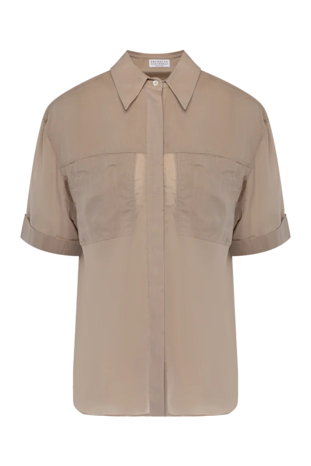 Women's viscose and silk blouse in purple. - photo 1