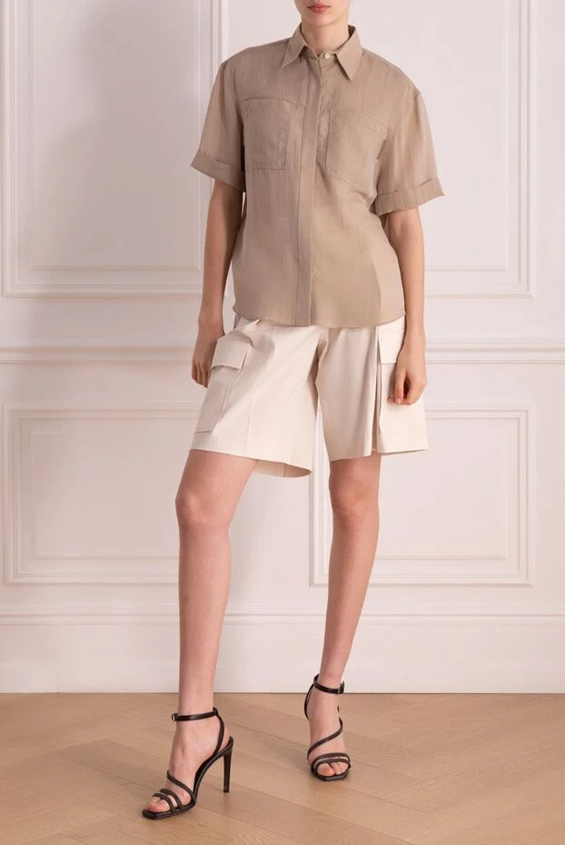 Brunello Cucinelli women's viscose and silk blouse in purple. 178247 - photo 2